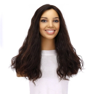 20" Divine Luxe Lace Top Topper #2 Neutral Dark Brown Wavy