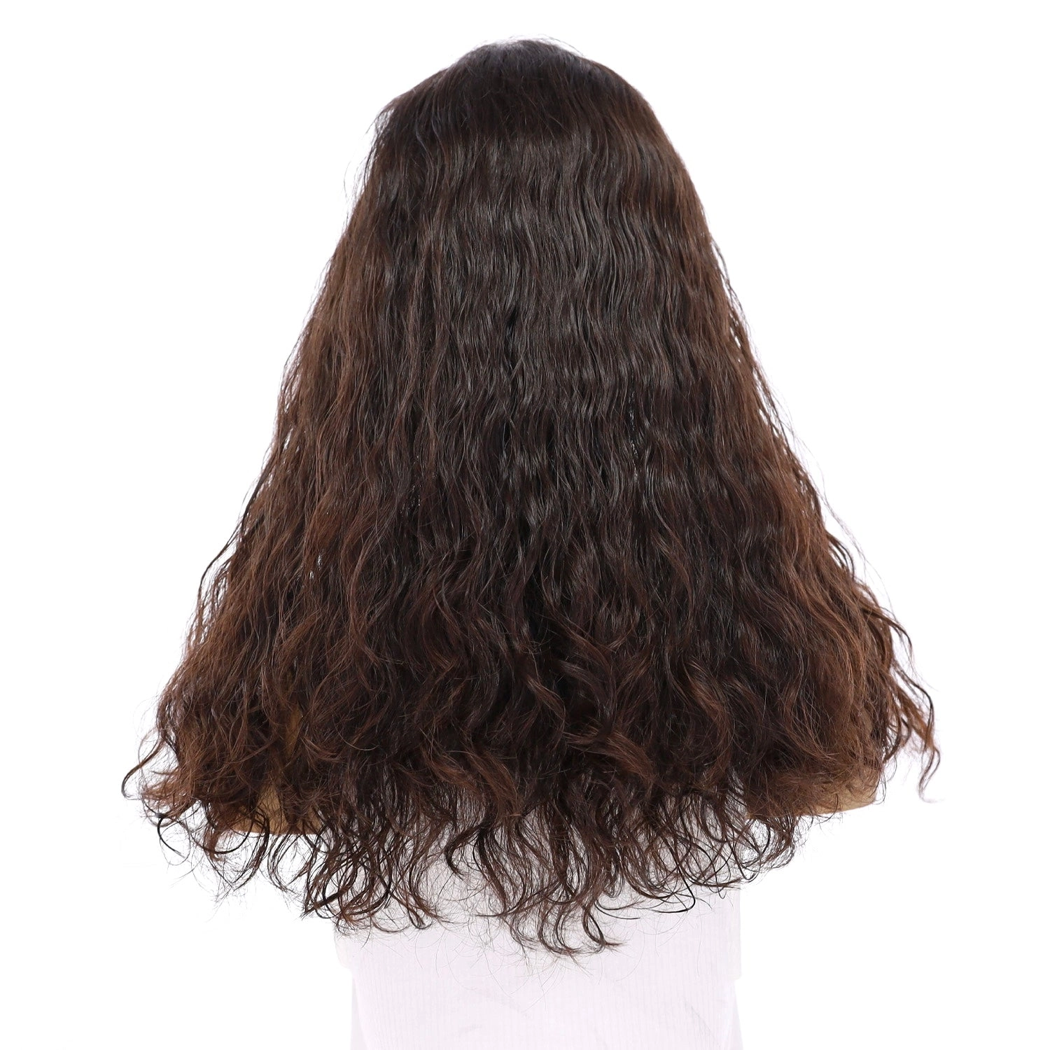 20" Divine Luxe Lace Top Topper #2 Neutral Dark Brown Wavy