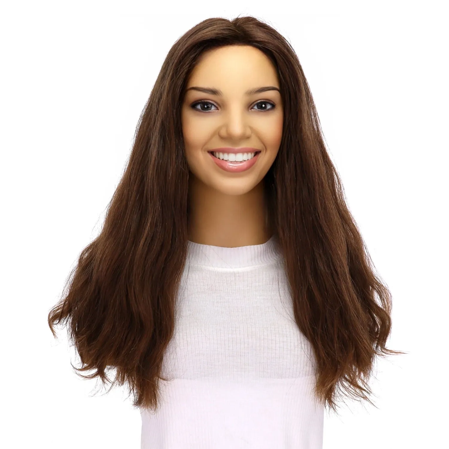20" Divine Luxe Lace Top Topper #6 Neutral Medium Brown Wavy