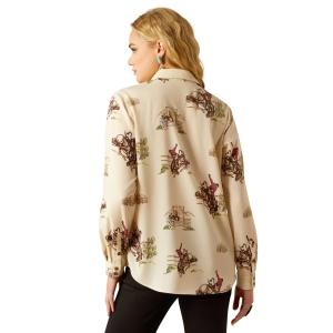 Ariat Ladies Homestyle Shirt 10058540 in Roundup Print