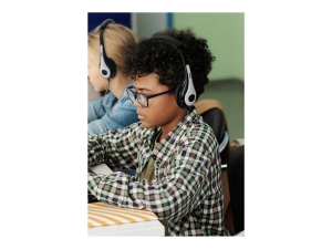 Avid AE-35 - Education - headphones - on-ear - wired - 3.5 mm jack - white (pack of 10) 1EDU-AE35WH-TNOMIC-10PK