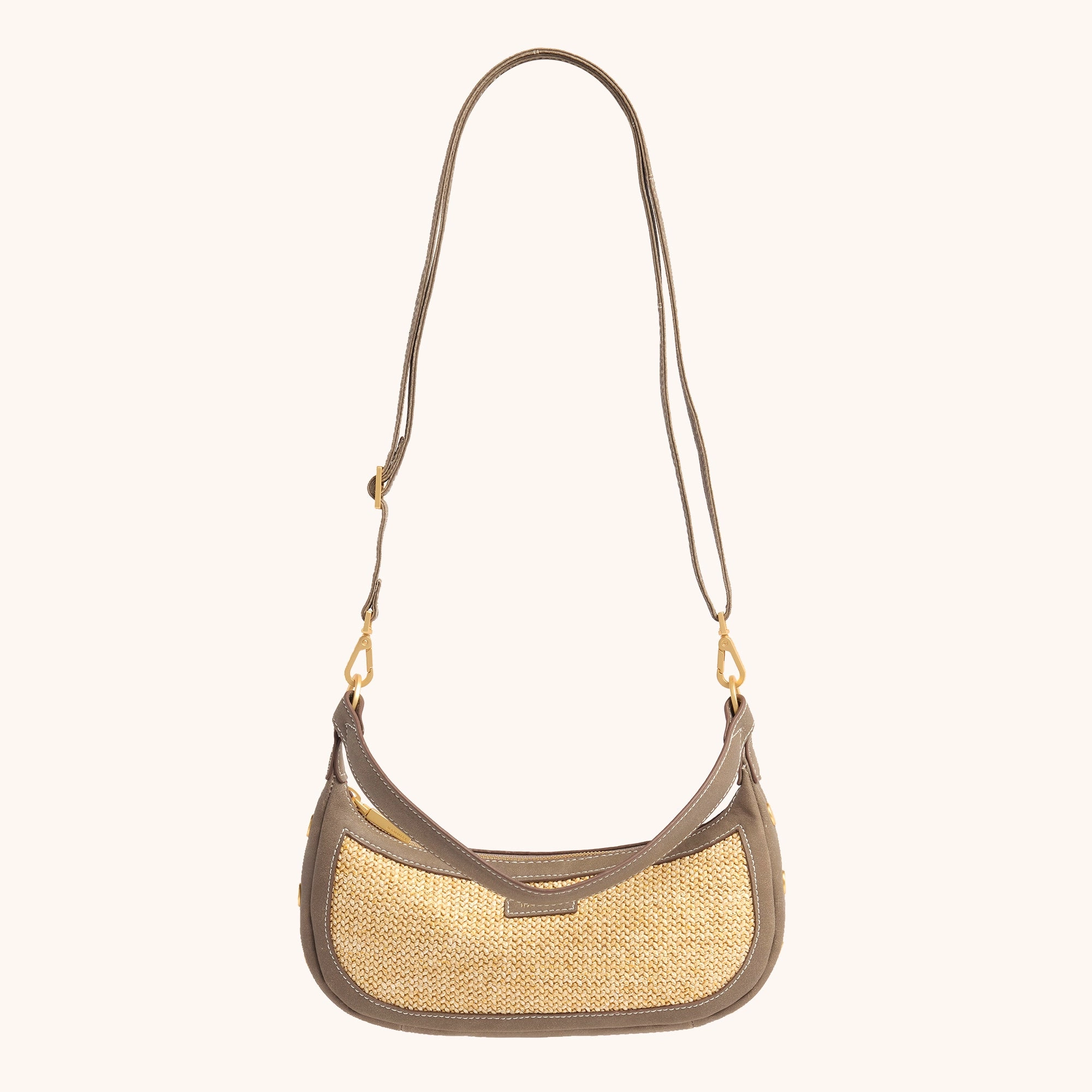 Becker | Pewter Raffia/Brushed Gold | Sml