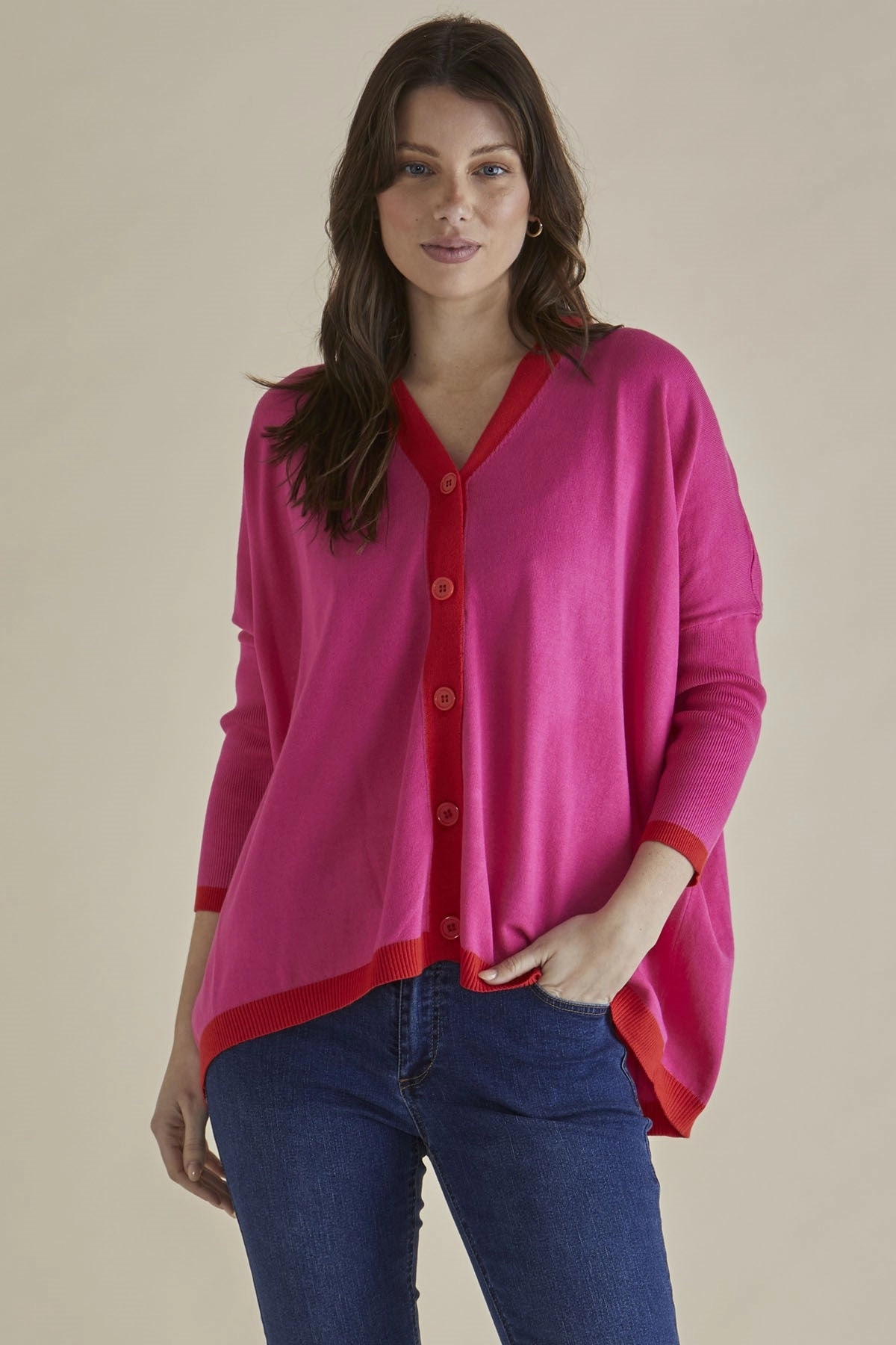 Betty Basics Hampton Cardigan Pink