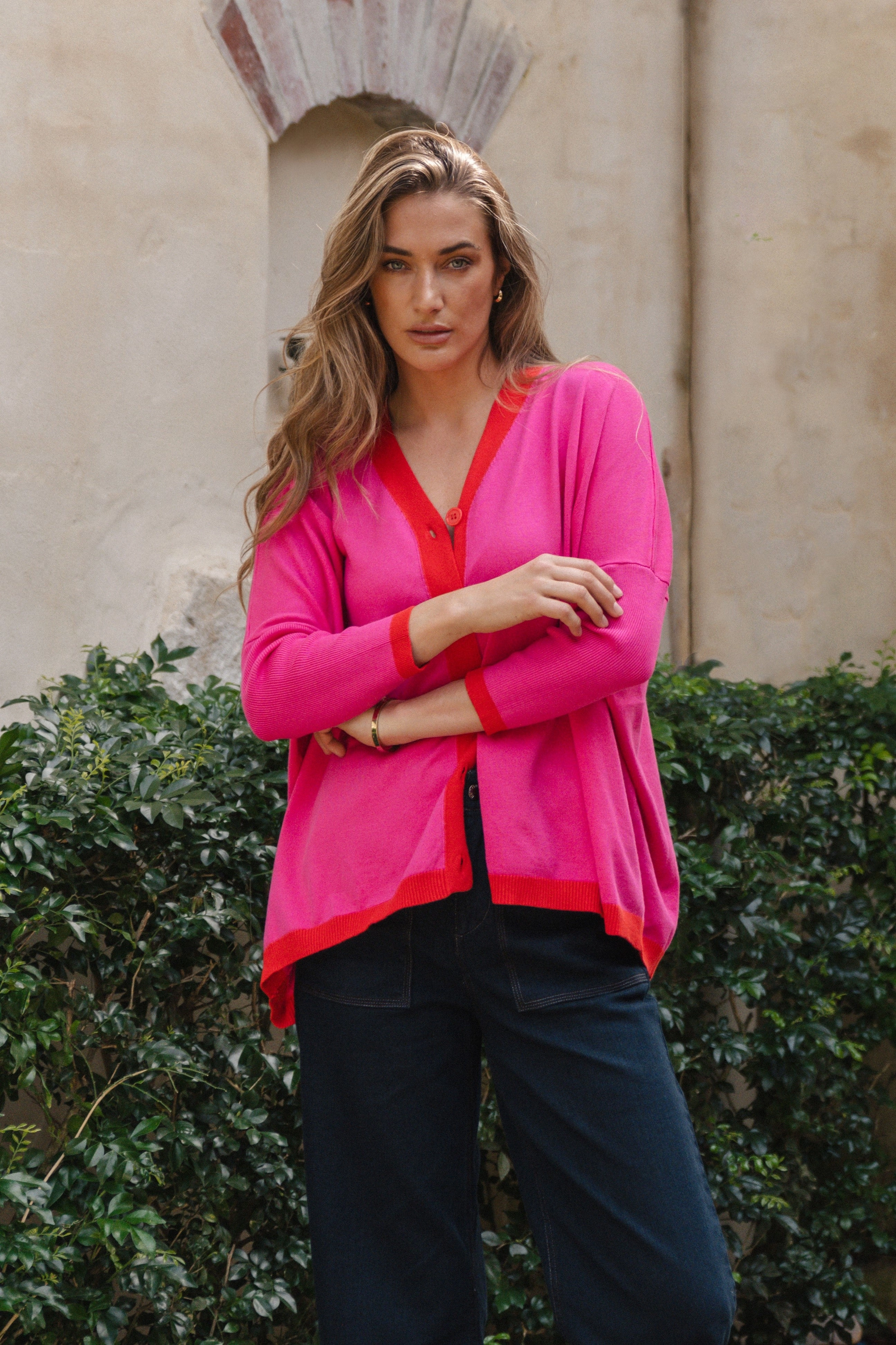Betty Basics Hampton Cardigan Pink