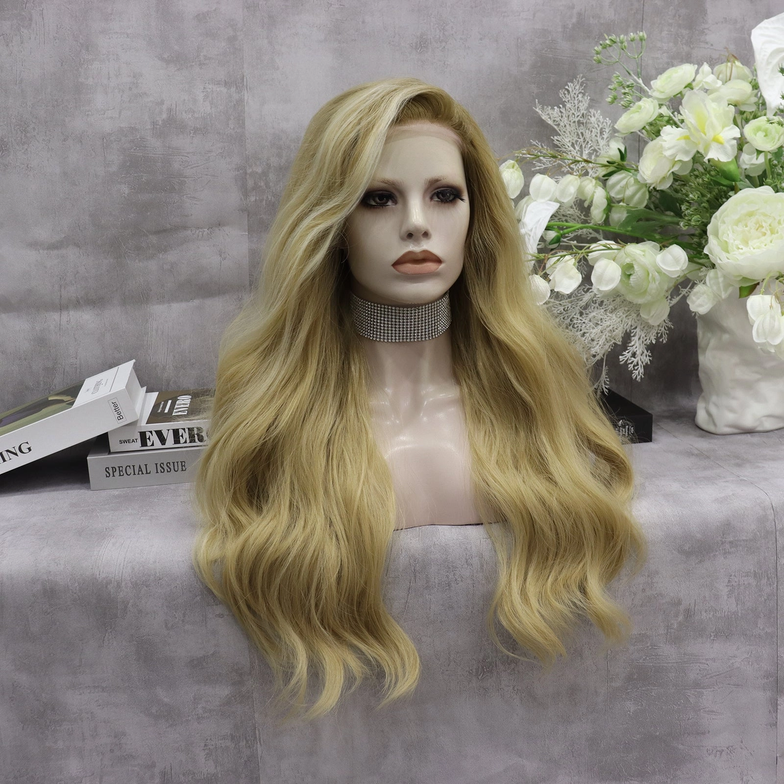 Blonde Brown Synthetic Lace Front Daily Wear Wig