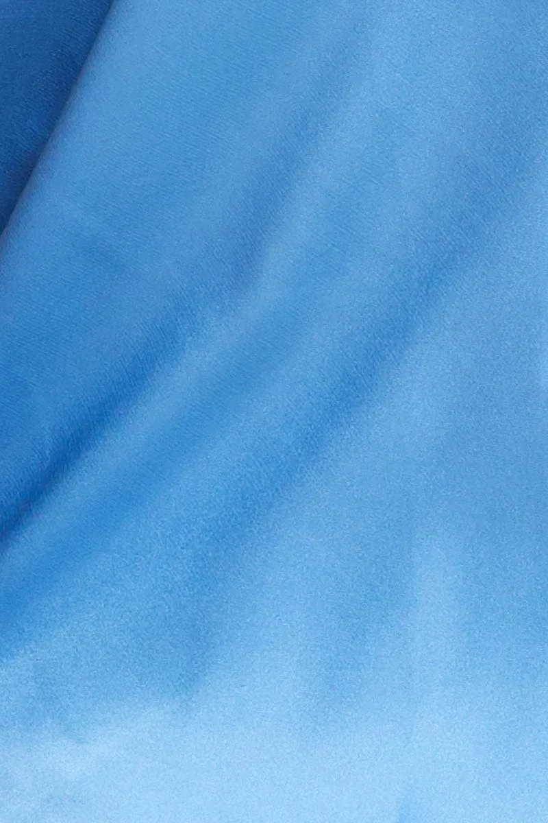 Blue Cami Top Sleeveless Cowl Neck