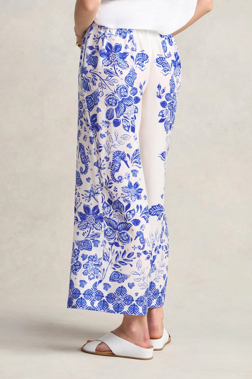 Border Print 7/8th Pant - Toile De Seaside