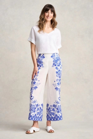 Border Print 7/8th Pant - Toile De Seaside