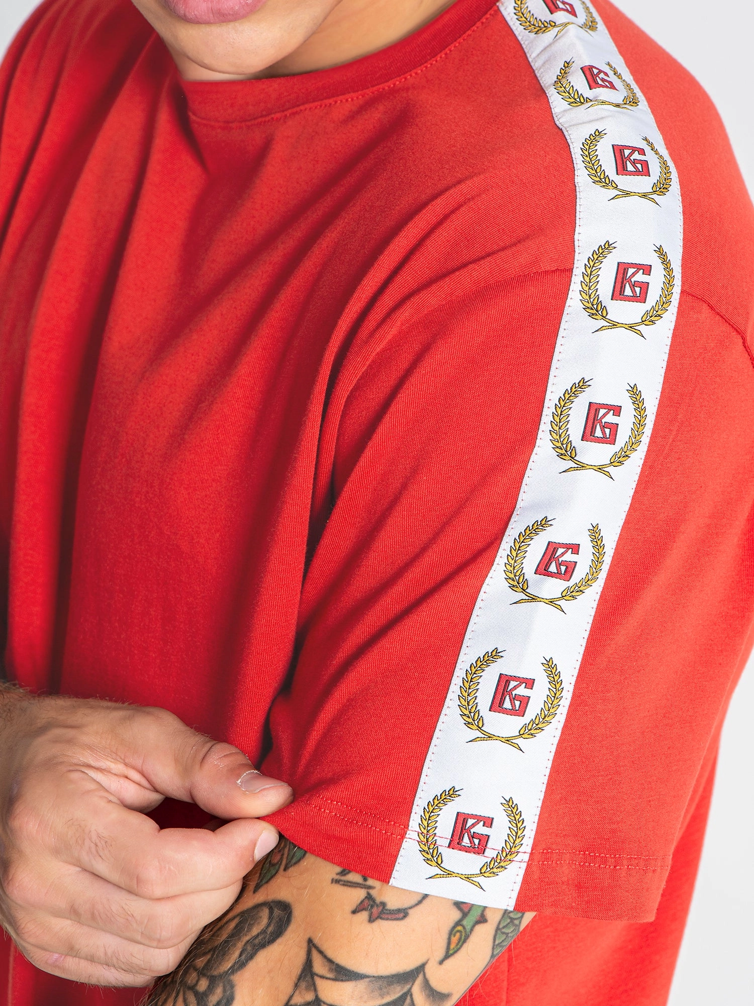 Burgundy Retro Tape Tee