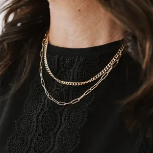 Champagne Rain Rope Chain Layered Necklace