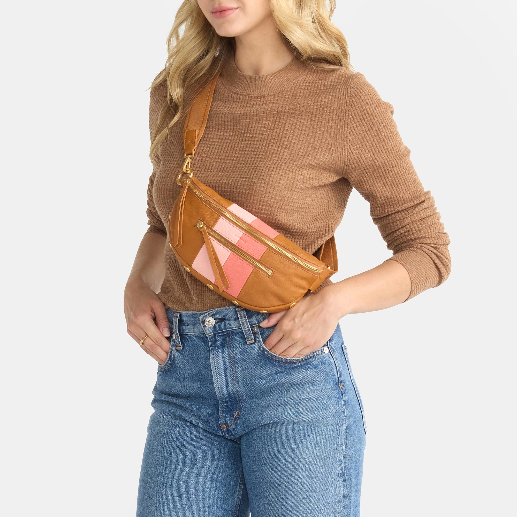 Charles Crossbody | Artist Tape/Brushed Gold | Med