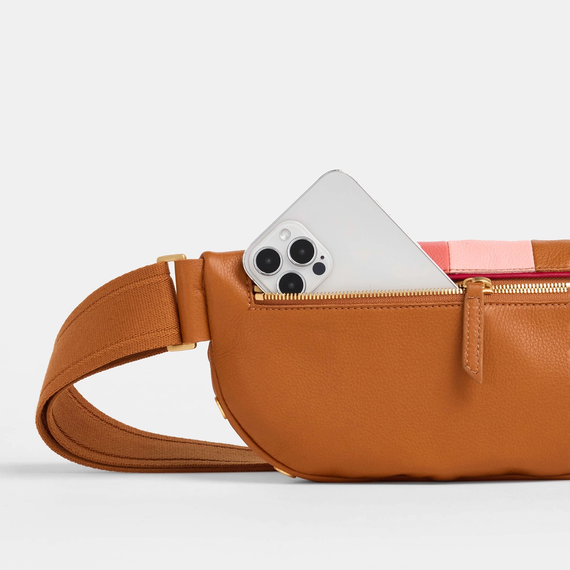 Charles Crossbody | Artist Tape/Brushed Gold | Med