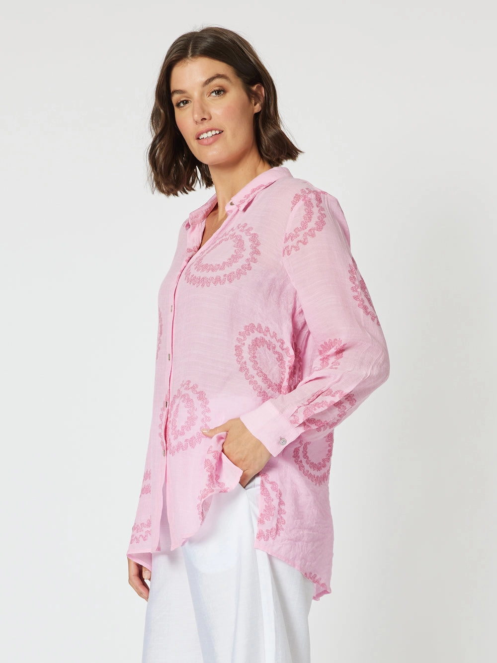 Clarity Zig Zag Shirt Pink