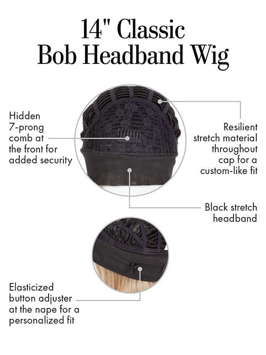 Classic Bob Headband Wig | Synthetic Hairpiece