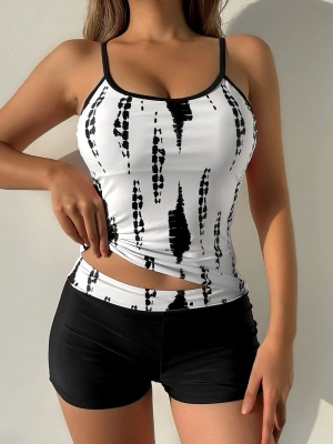 Classy Tie Dye Shorts Bikinis Sets