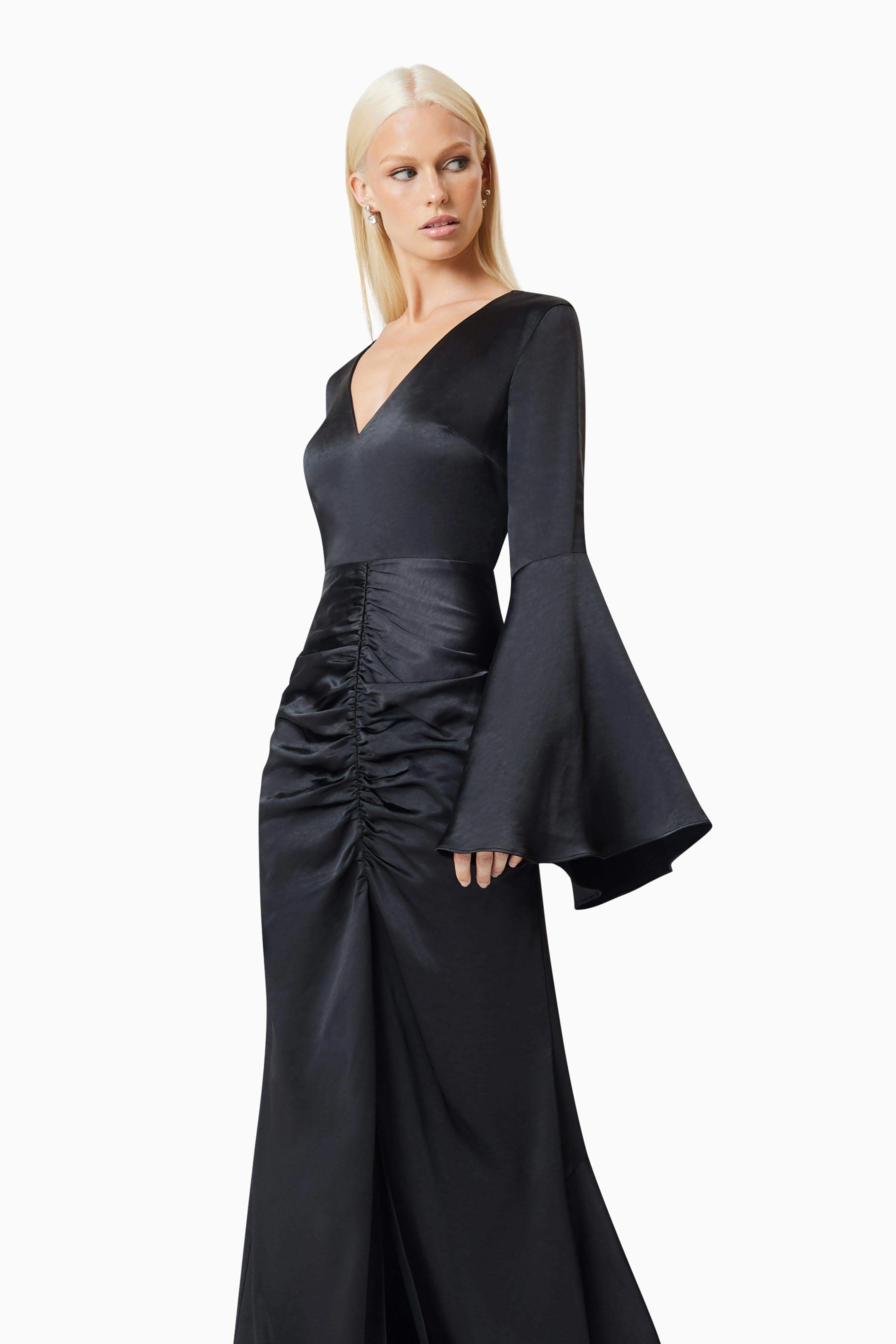 Clementine Eventwear Maxi Gown In Black