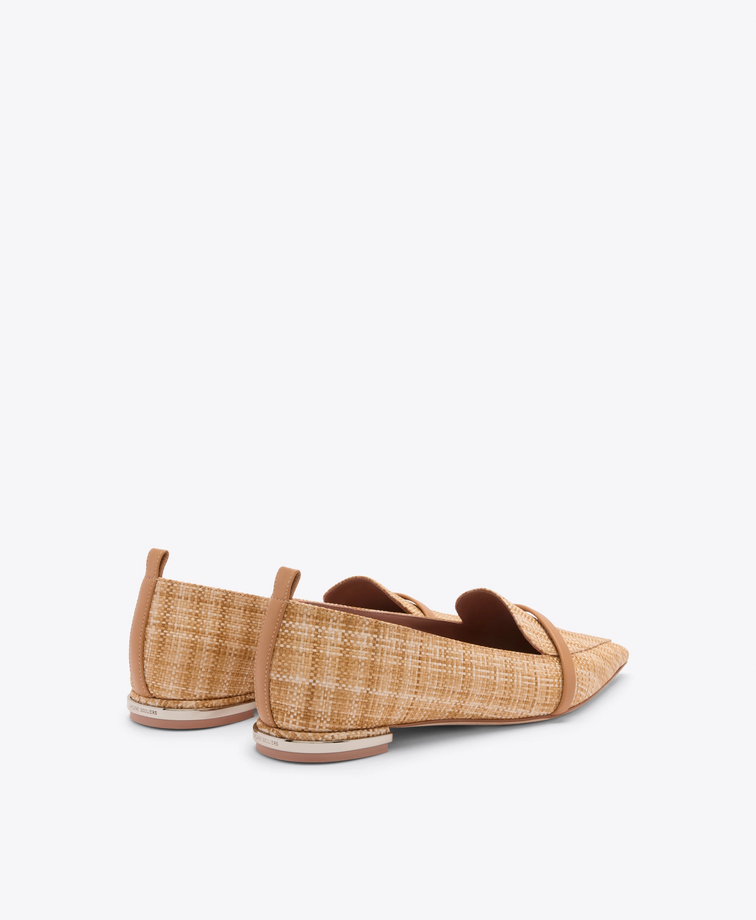 Dora Beige Raffia Loafers