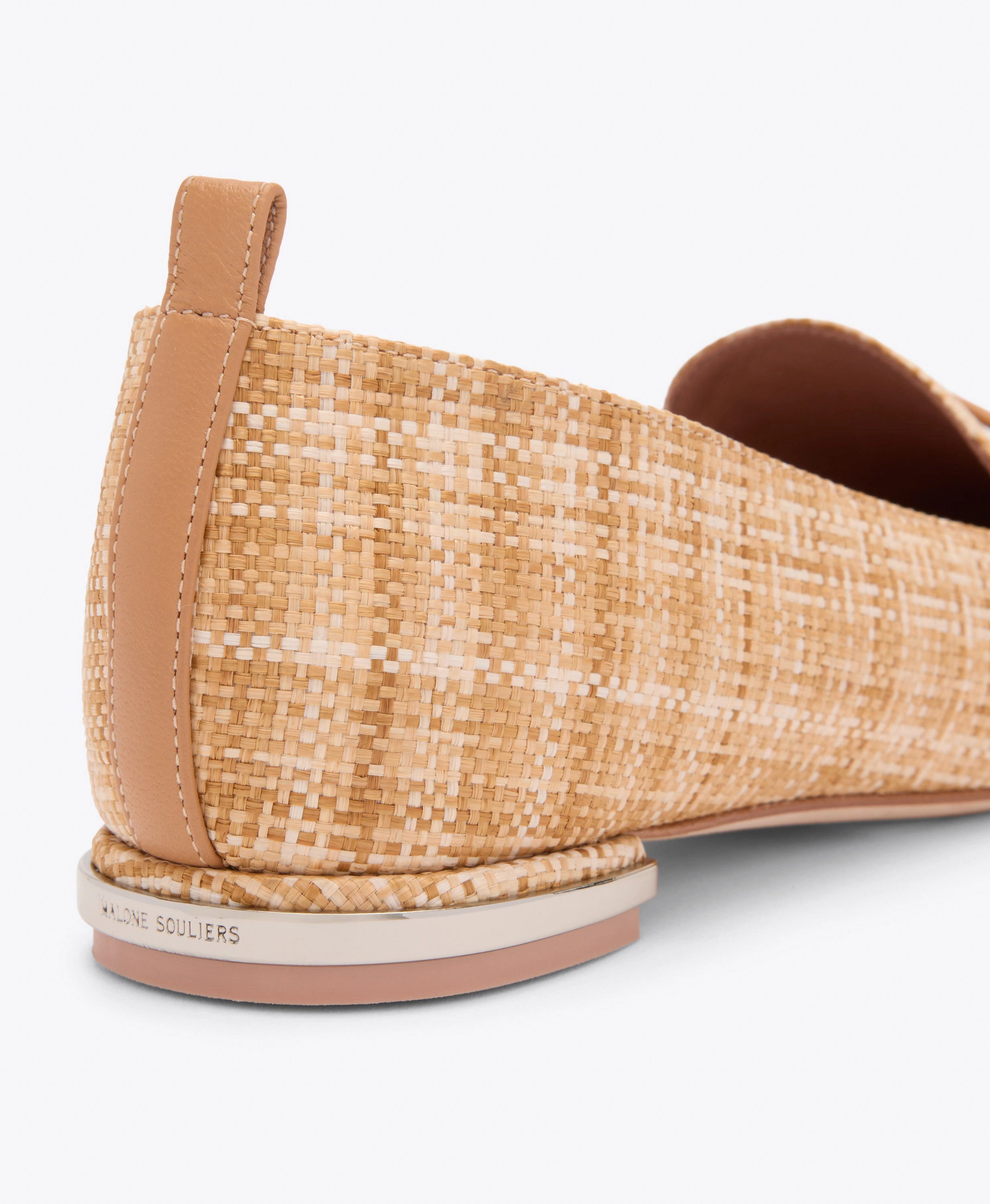 Dora Beige Raffia Loafers