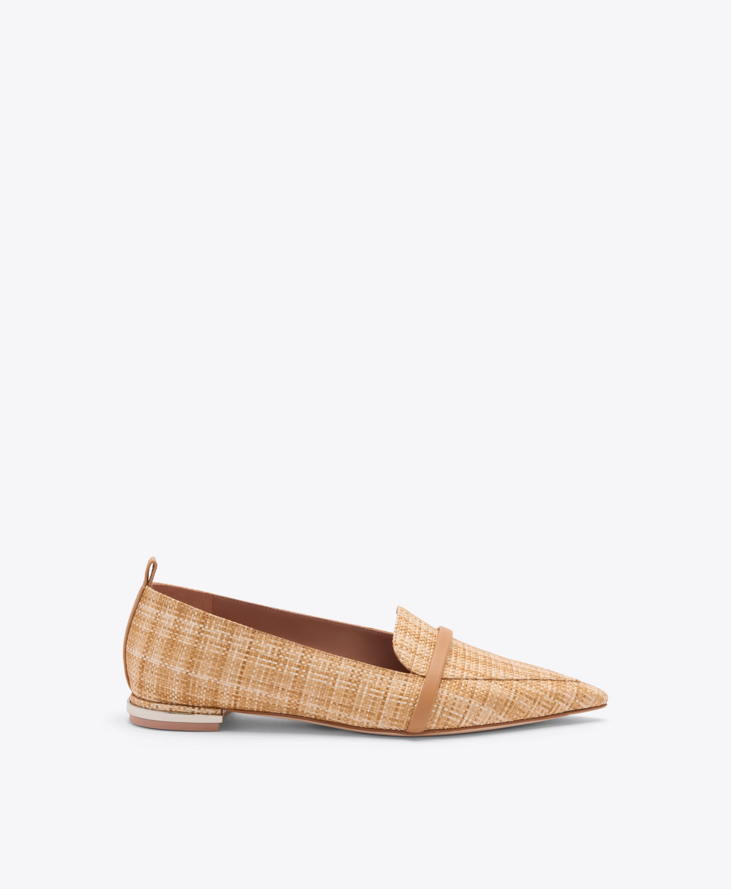 Dora Beige Raffia Loafers