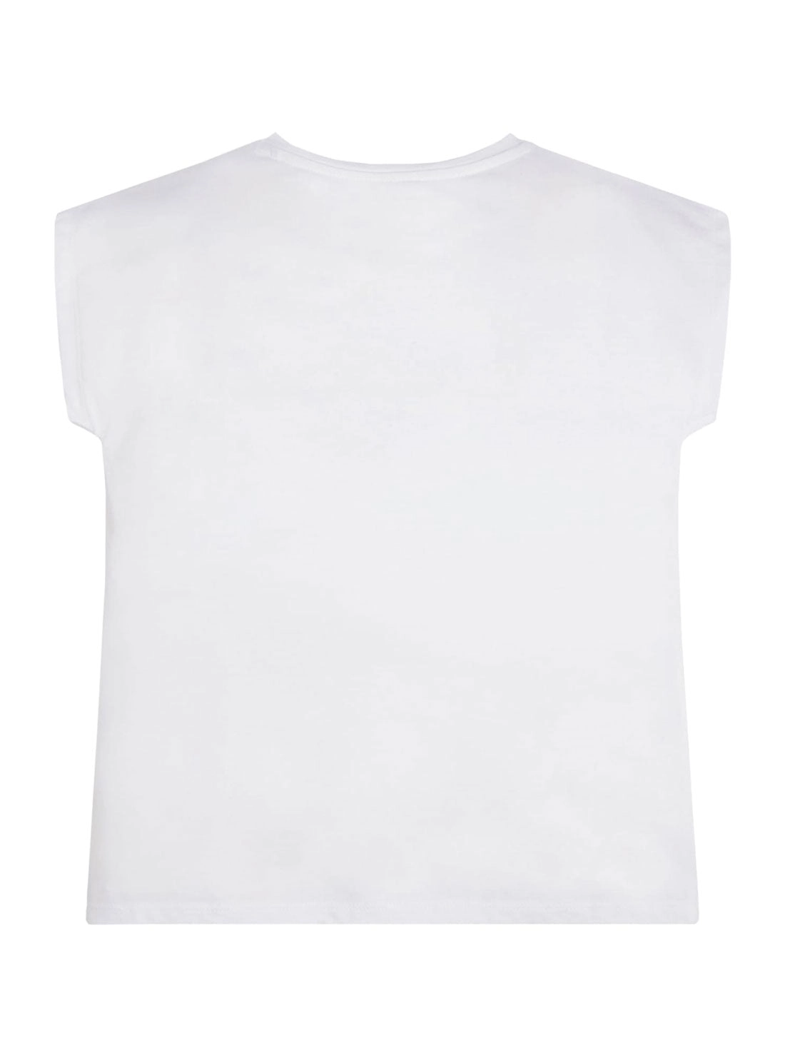 Eco Sequin Triangle Logo White T-Shirt (7-16)
