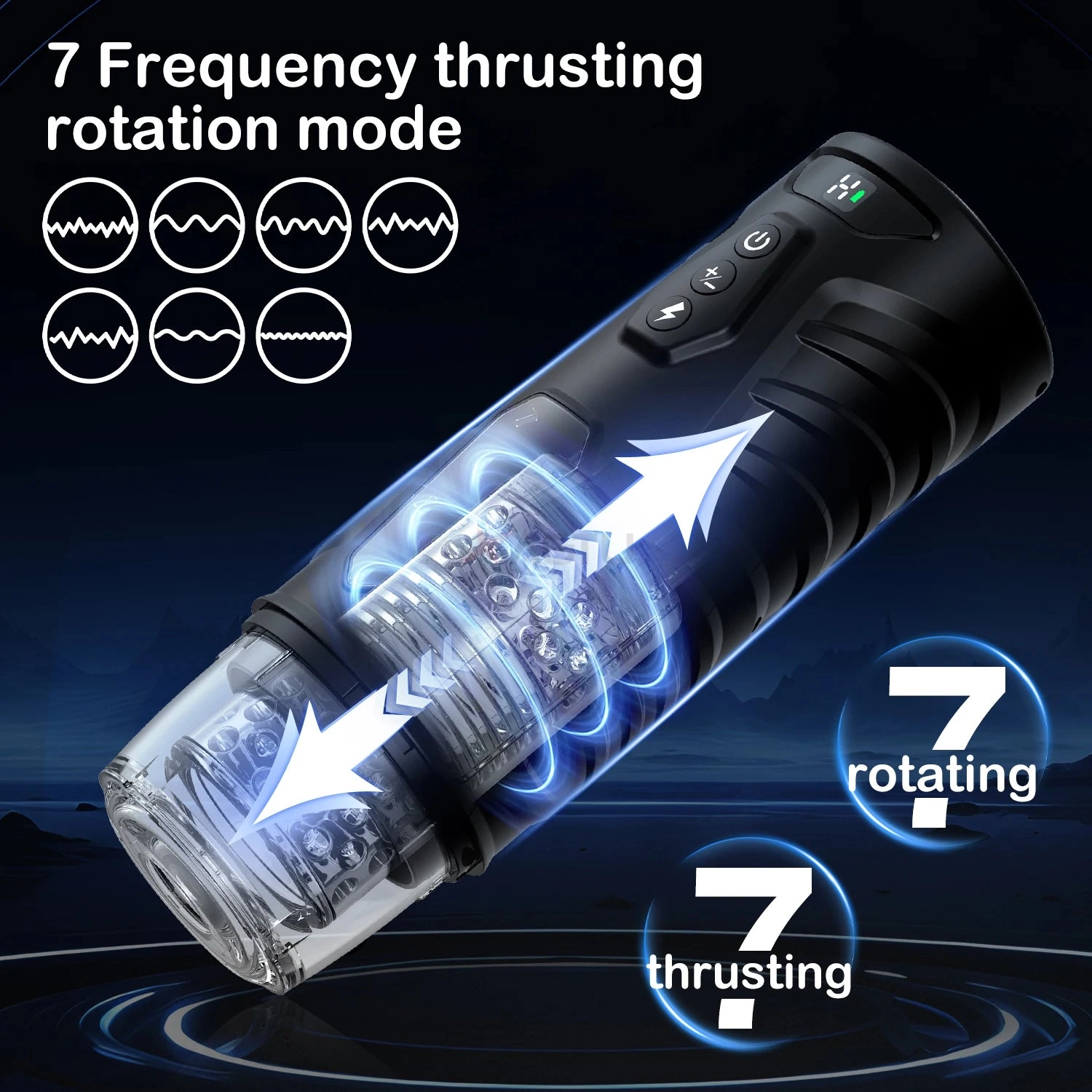Electric Pocket Pussy 7 Telescopic Rotating Modes