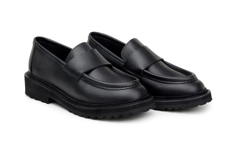 Everyday Unisex Vegan Leather Loafers | Black