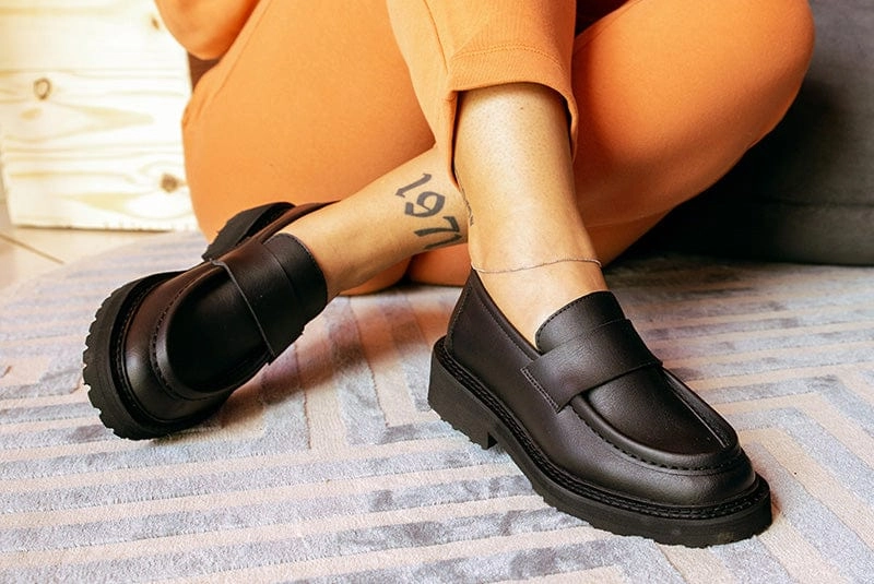 Everyday Unisex Vegan Leather Loafers | Black