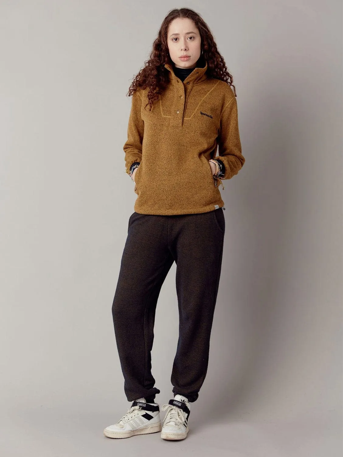 Evie Women's GOTS Organic Cotton Jogger | Khaki Melange