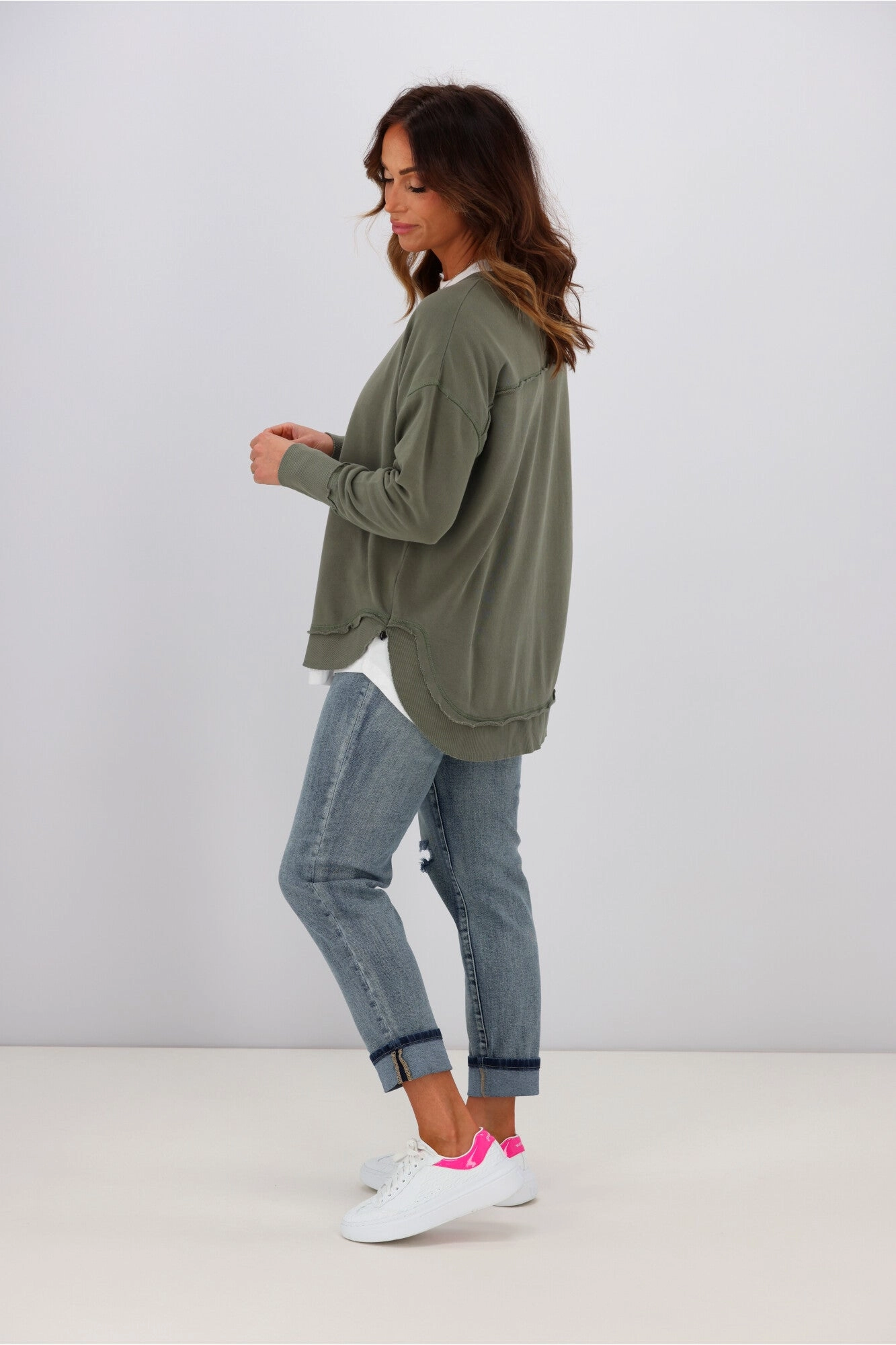 Foxwood Delilah Crew Khaki