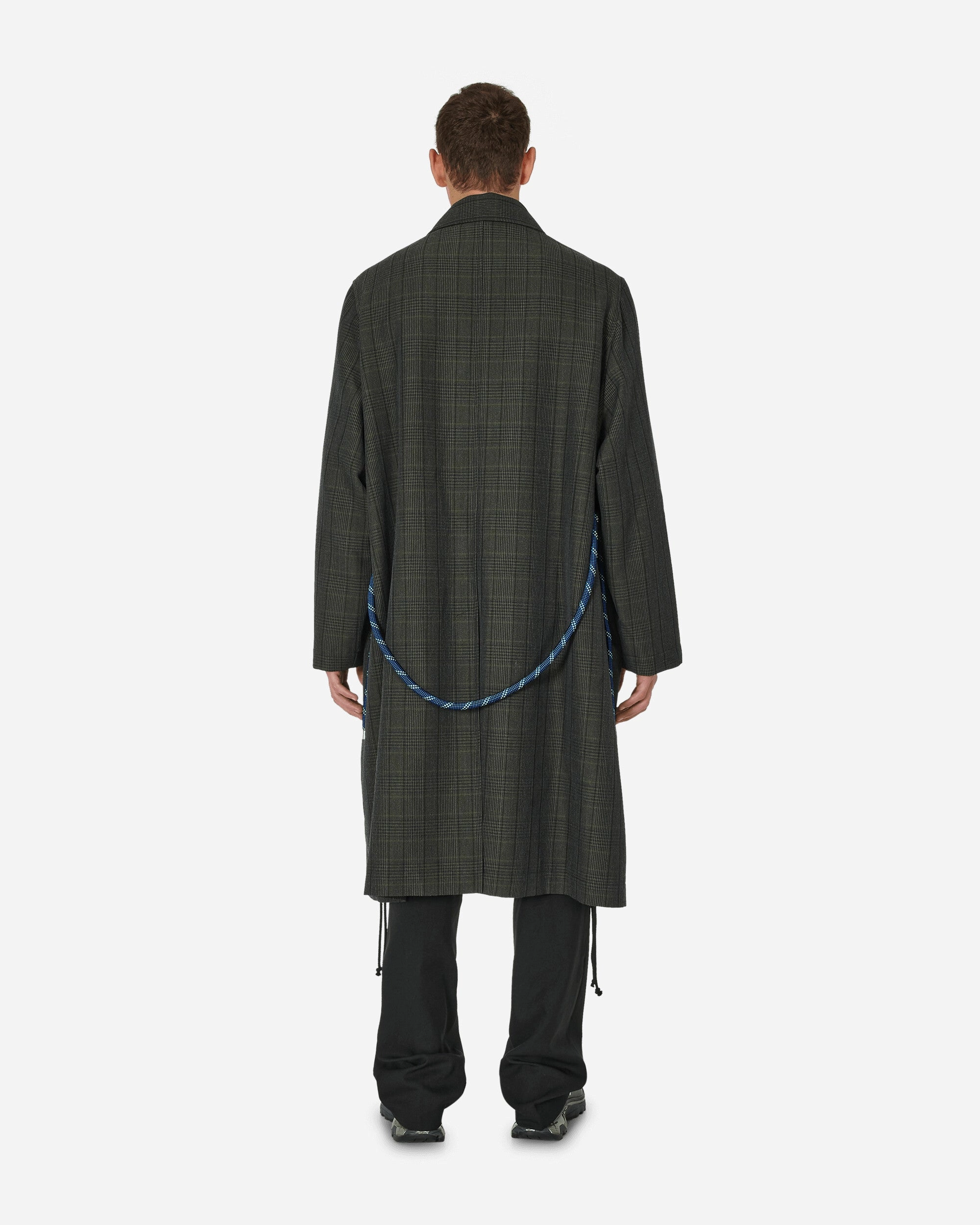 Glen Check Mac Coat Charcoal