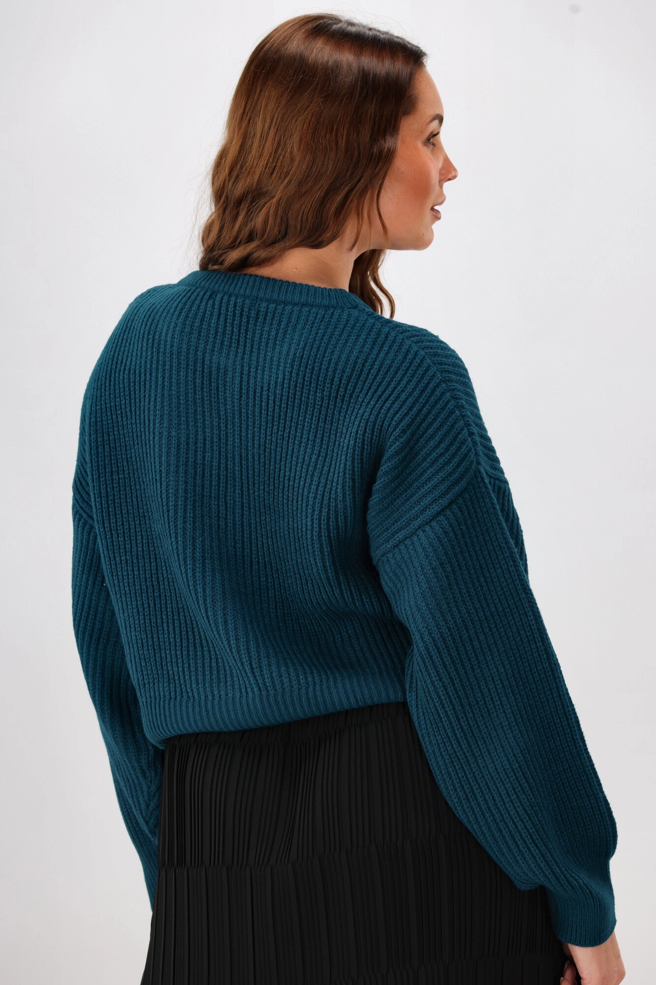 Gloss The Label Delilah Bow Cardigan Petrol
