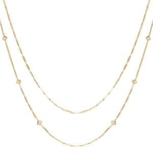 Goldtone Long Layered Necklace