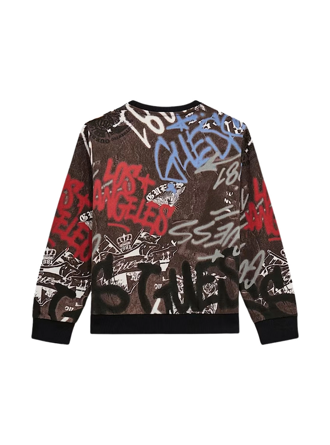Graffiti Print Long Sleeve Active Top (7–16)