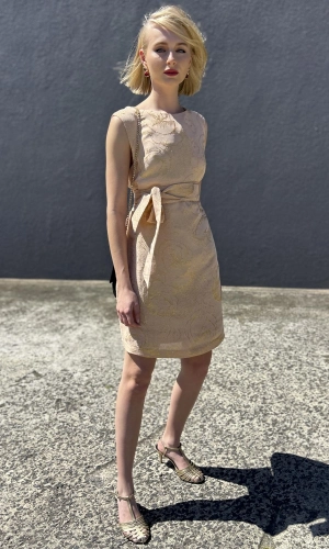 hoss  Silk Laura Dress - Apricot Gold