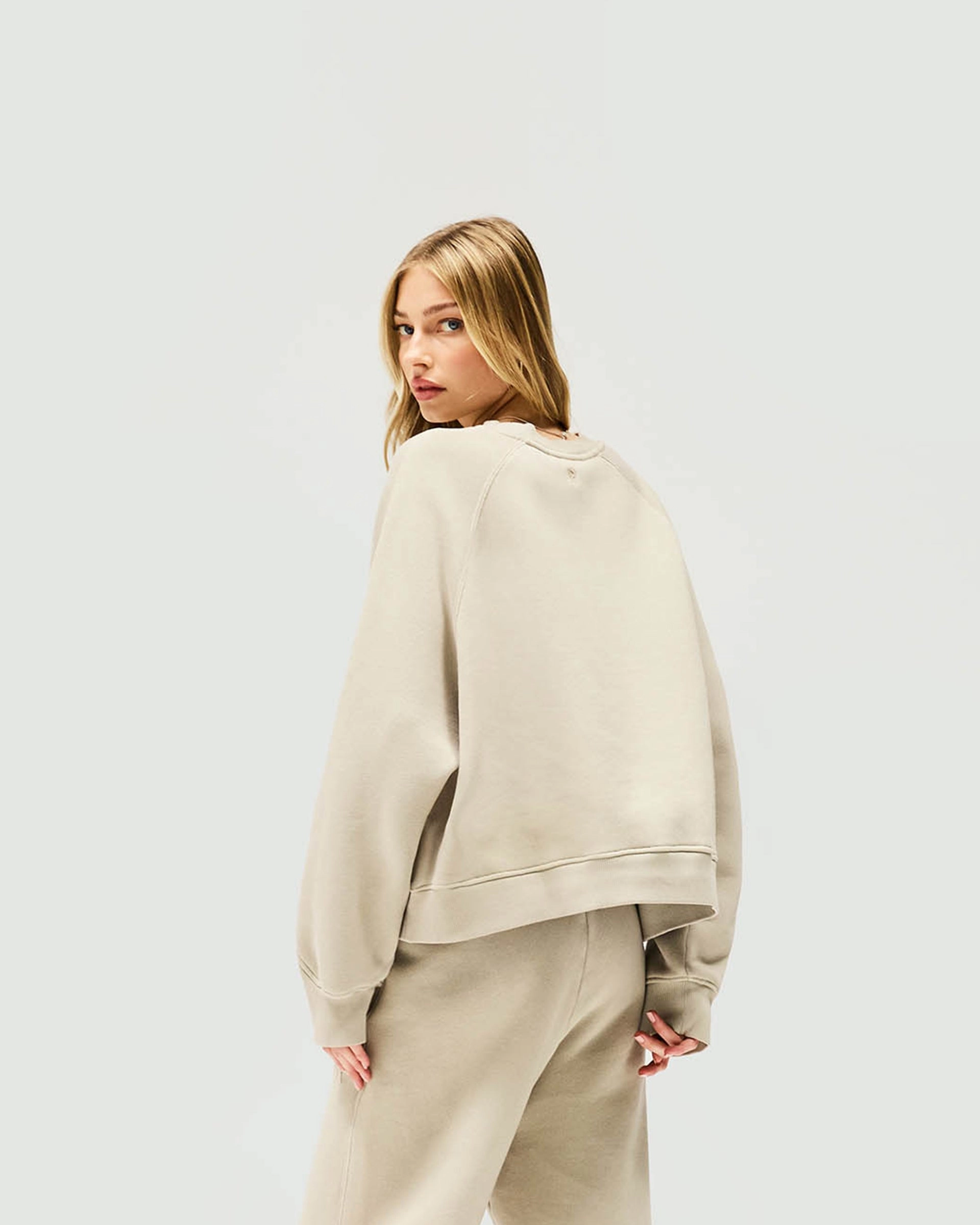 Initial V Notch Sweater - Storm
