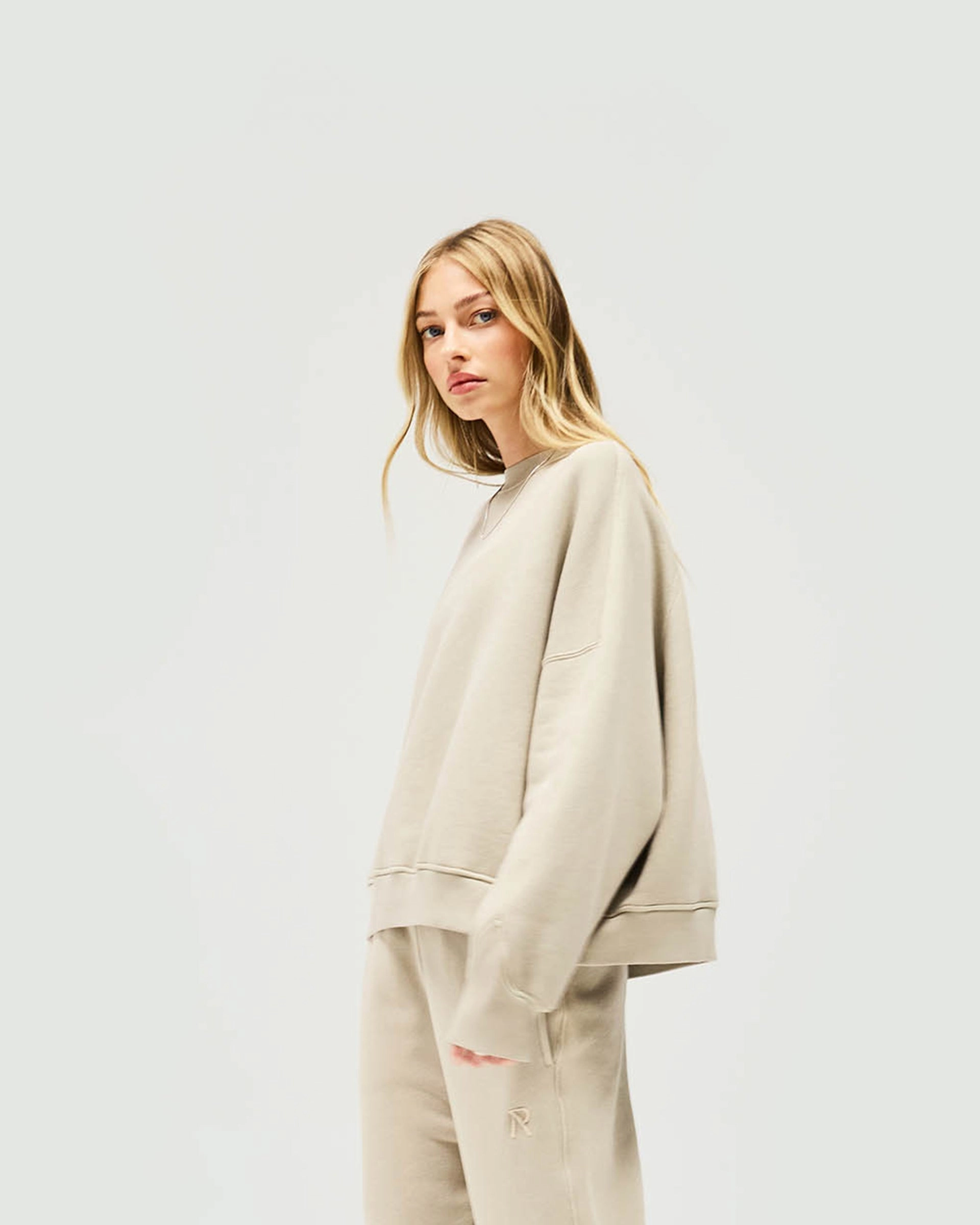 Initial V Notch Sweater - Storm