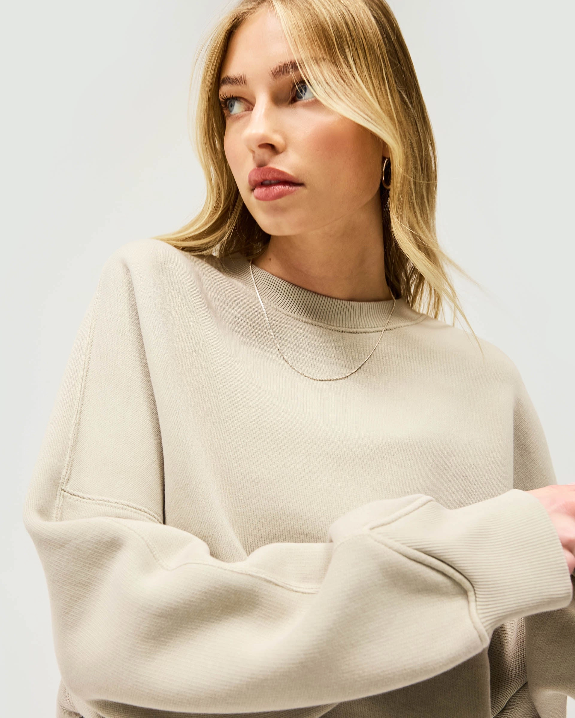 Initial V Notch Sweater - Storm