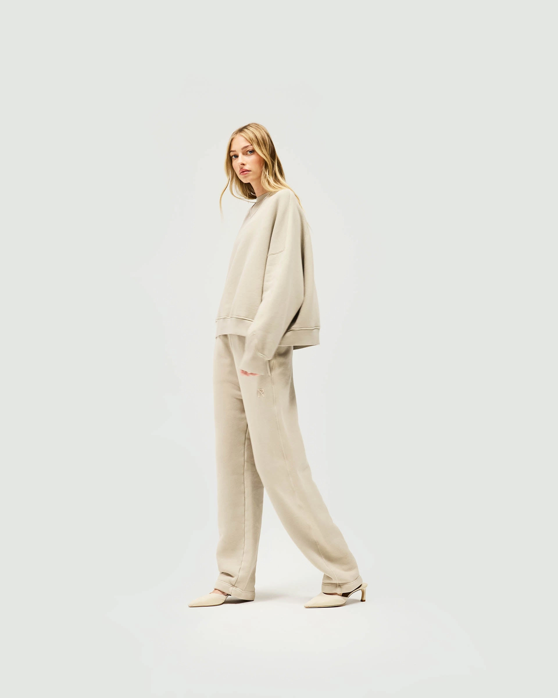 Initial V Notch Sweater - Storm