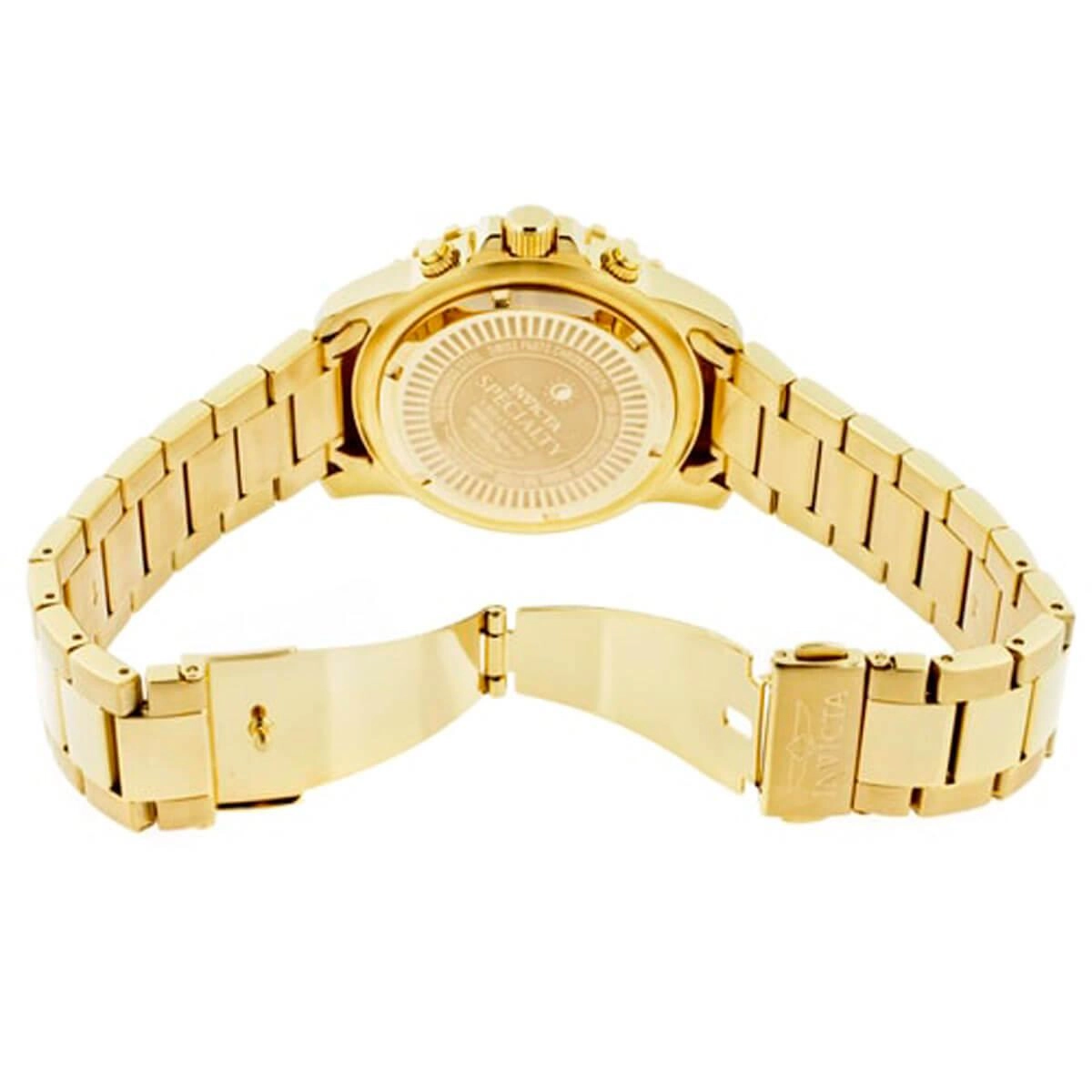 Invicta Men's Specialty Pilot Chronograph Watch - Silver Dial Yellow Gold Steel