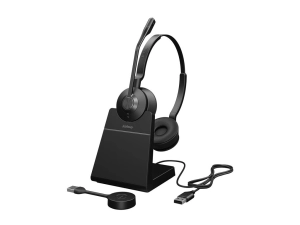 Jabra Engage 55 SE Stereo - Headset - on-ear - DECT - wireless - USB-A via DECT adapter - UC certified 9659-415-125