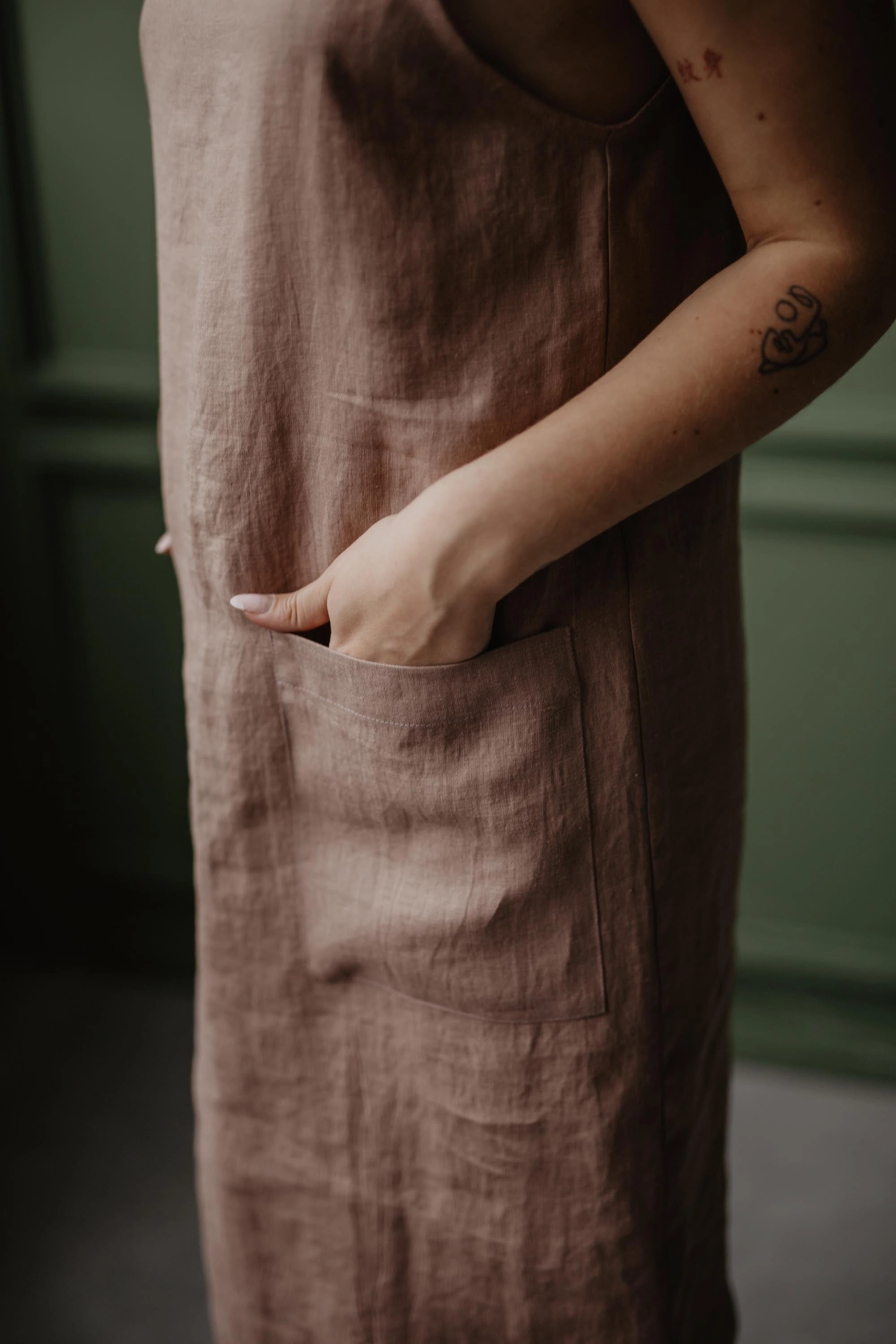 Jade Women's Linen Apron Dress | Multiple Colours
