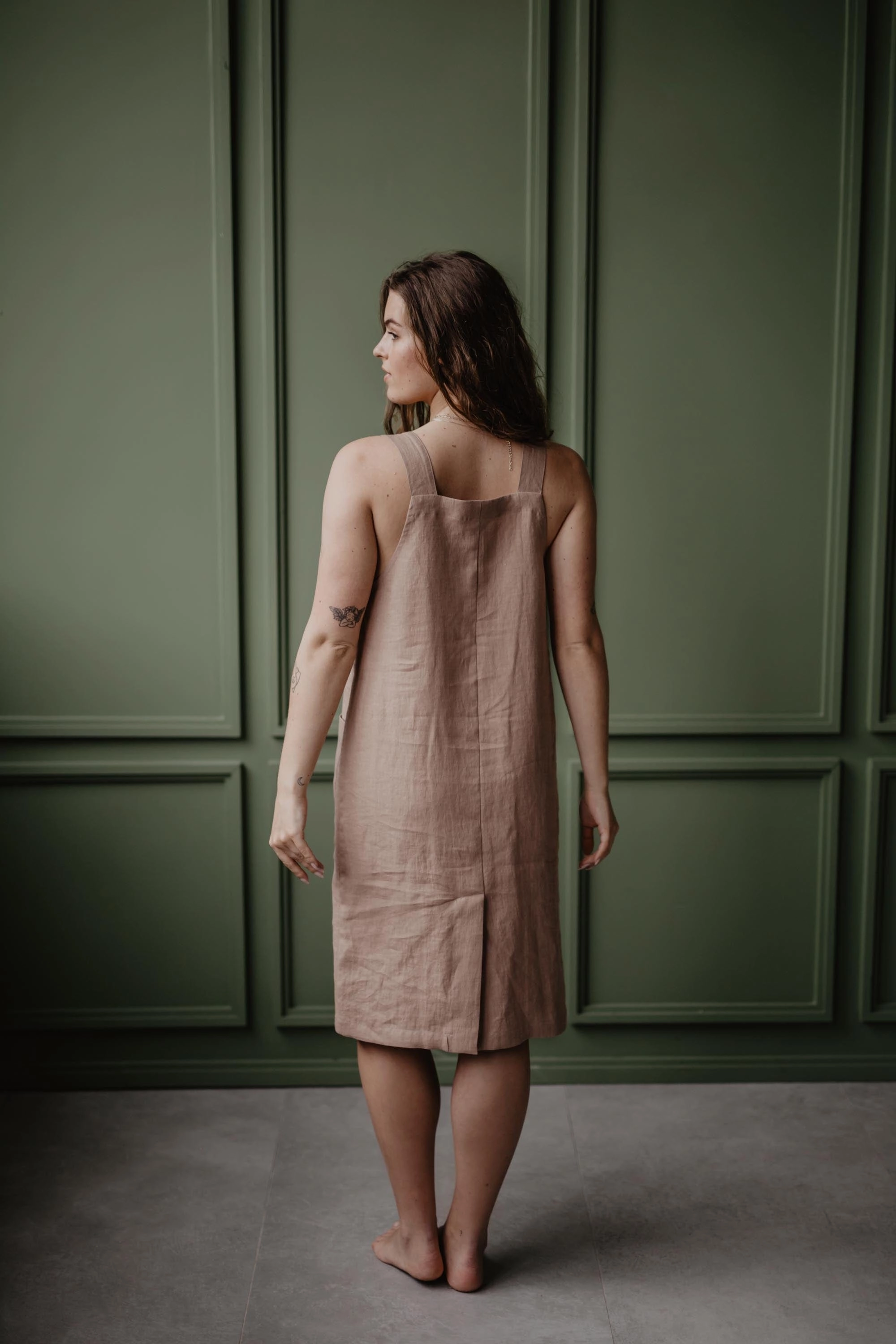 Jade Women's Linen Apron Dress | Multiple Colours