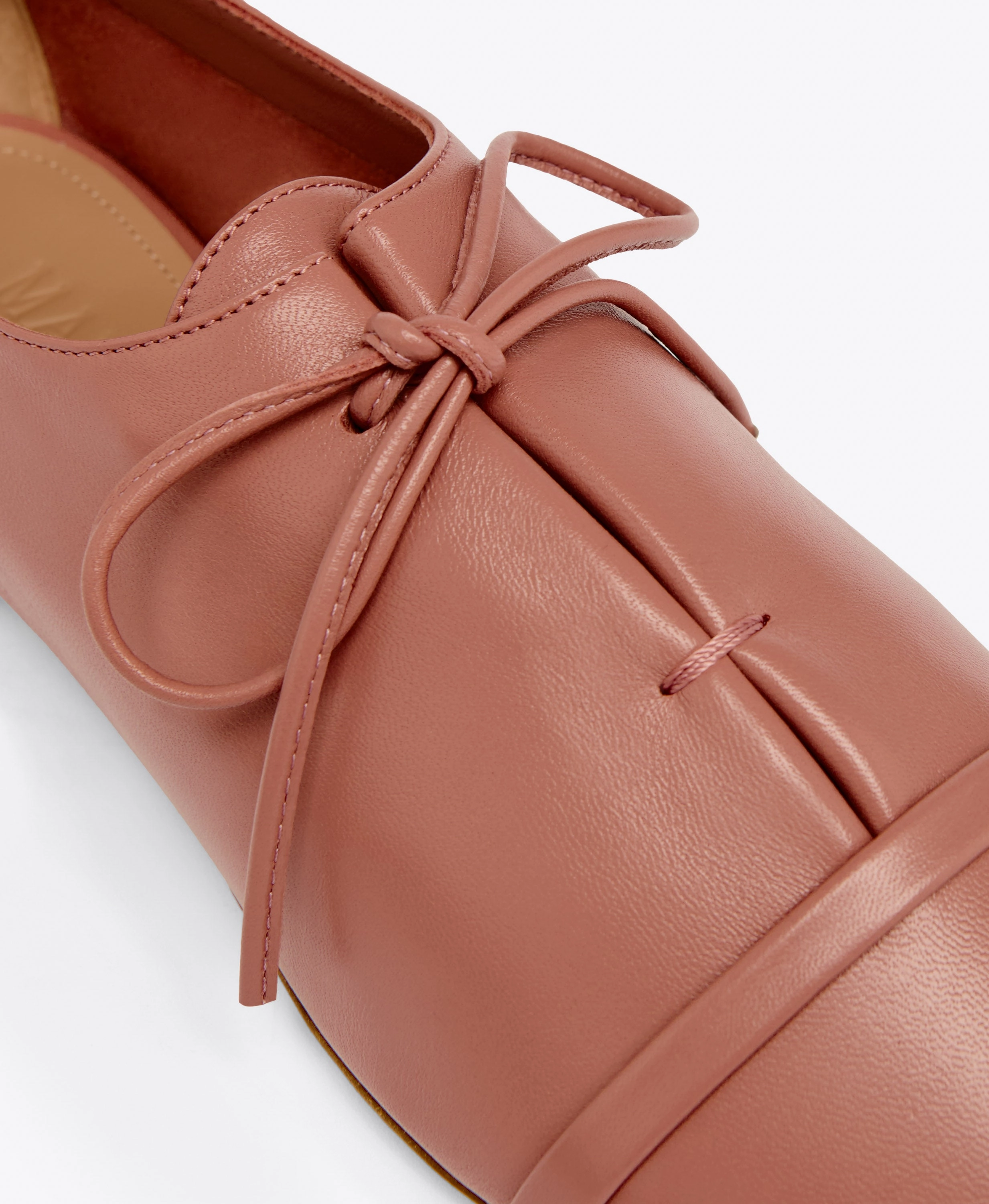 Jean Pink Leather Flats