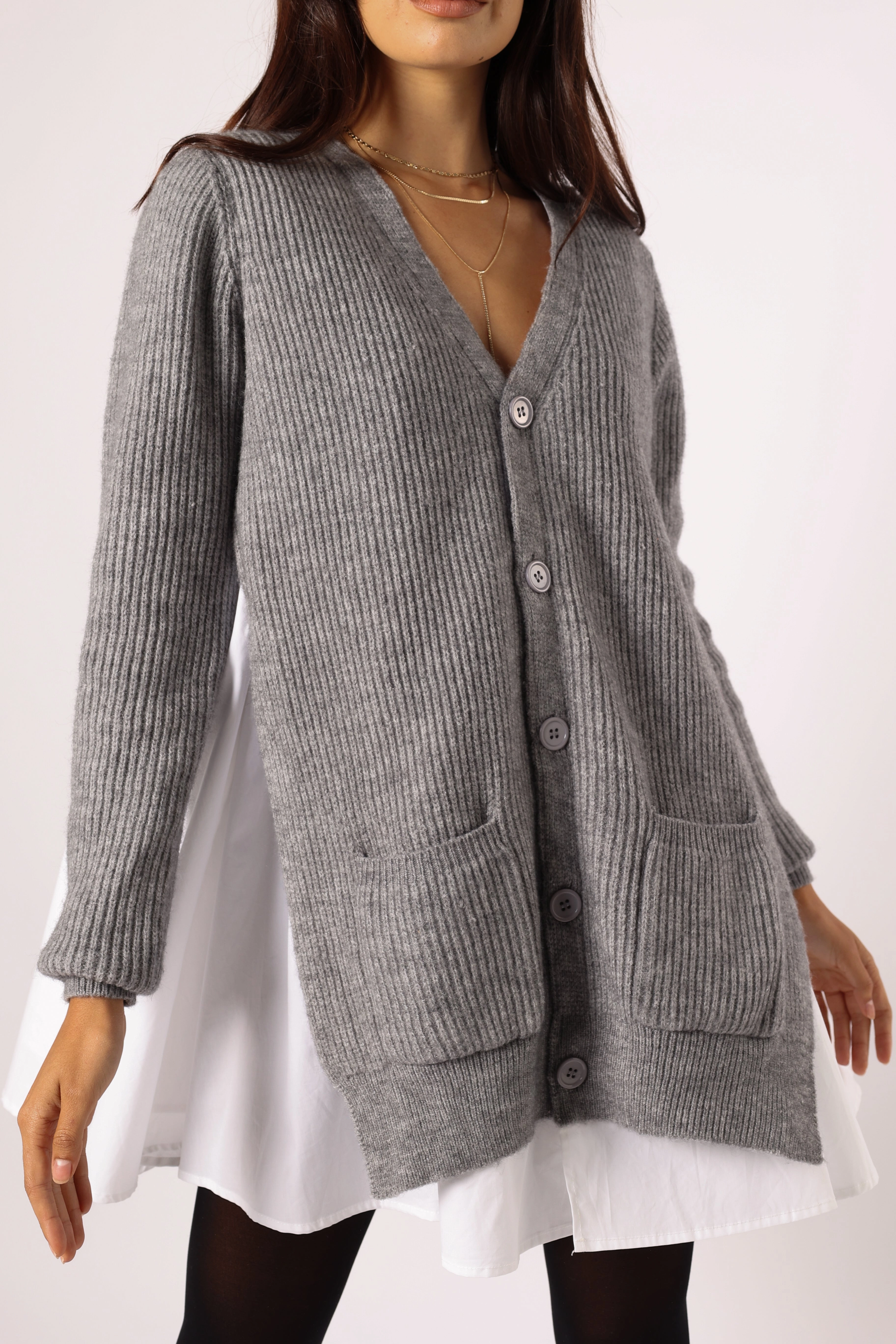 Lina Mini Dress - Grey