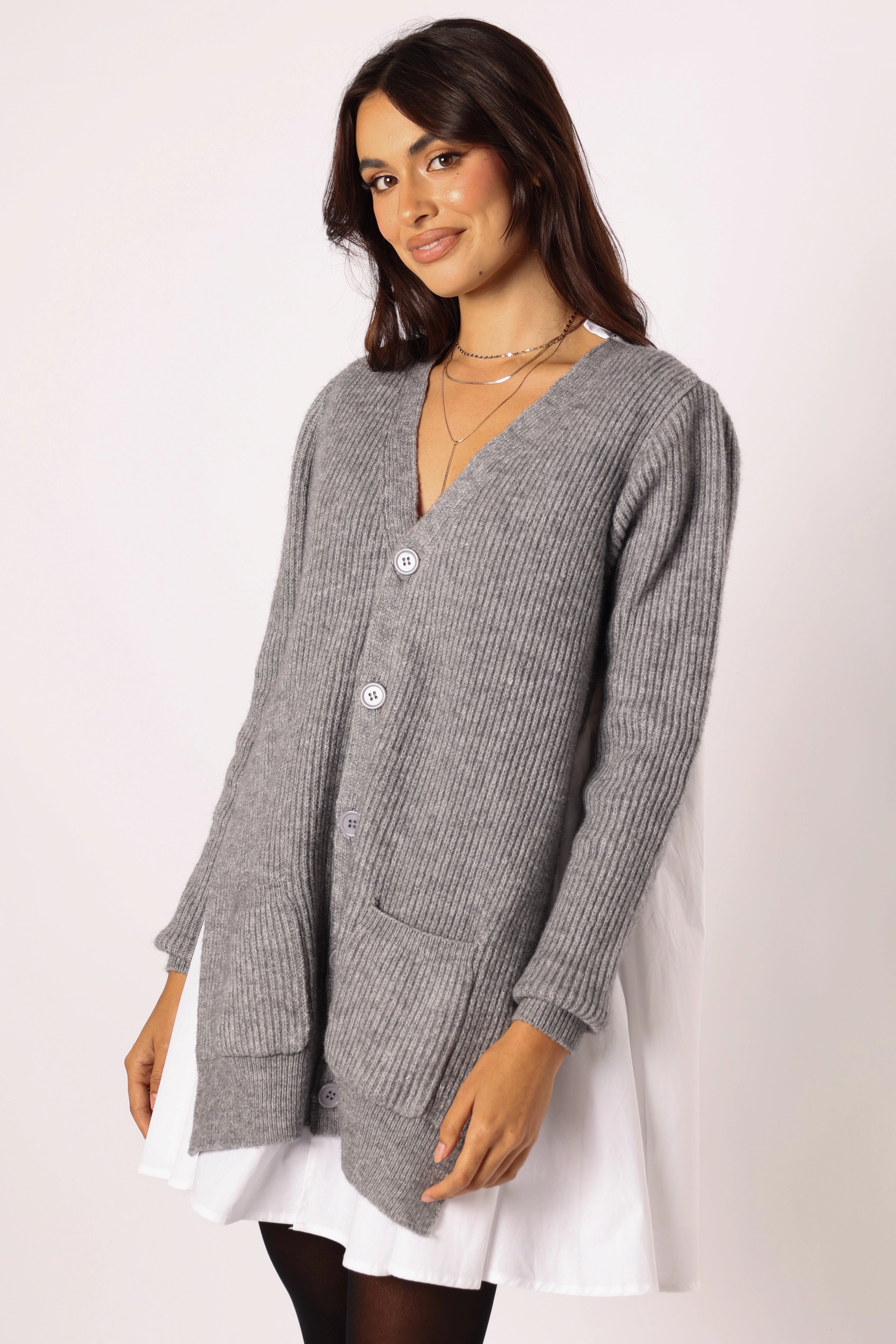 Lina Mini Dress - Grey