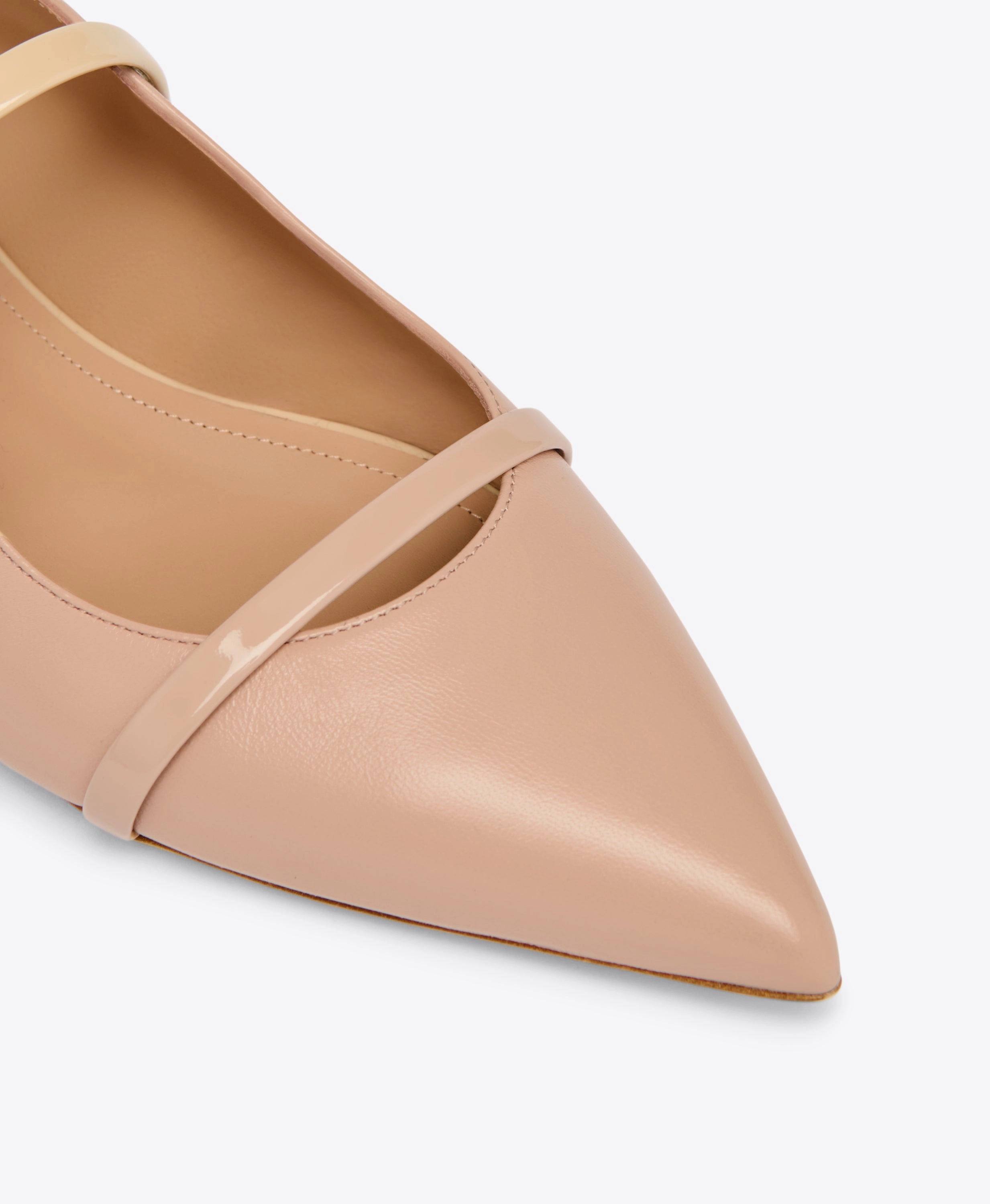 Maureen Buff Leather Flat Mules