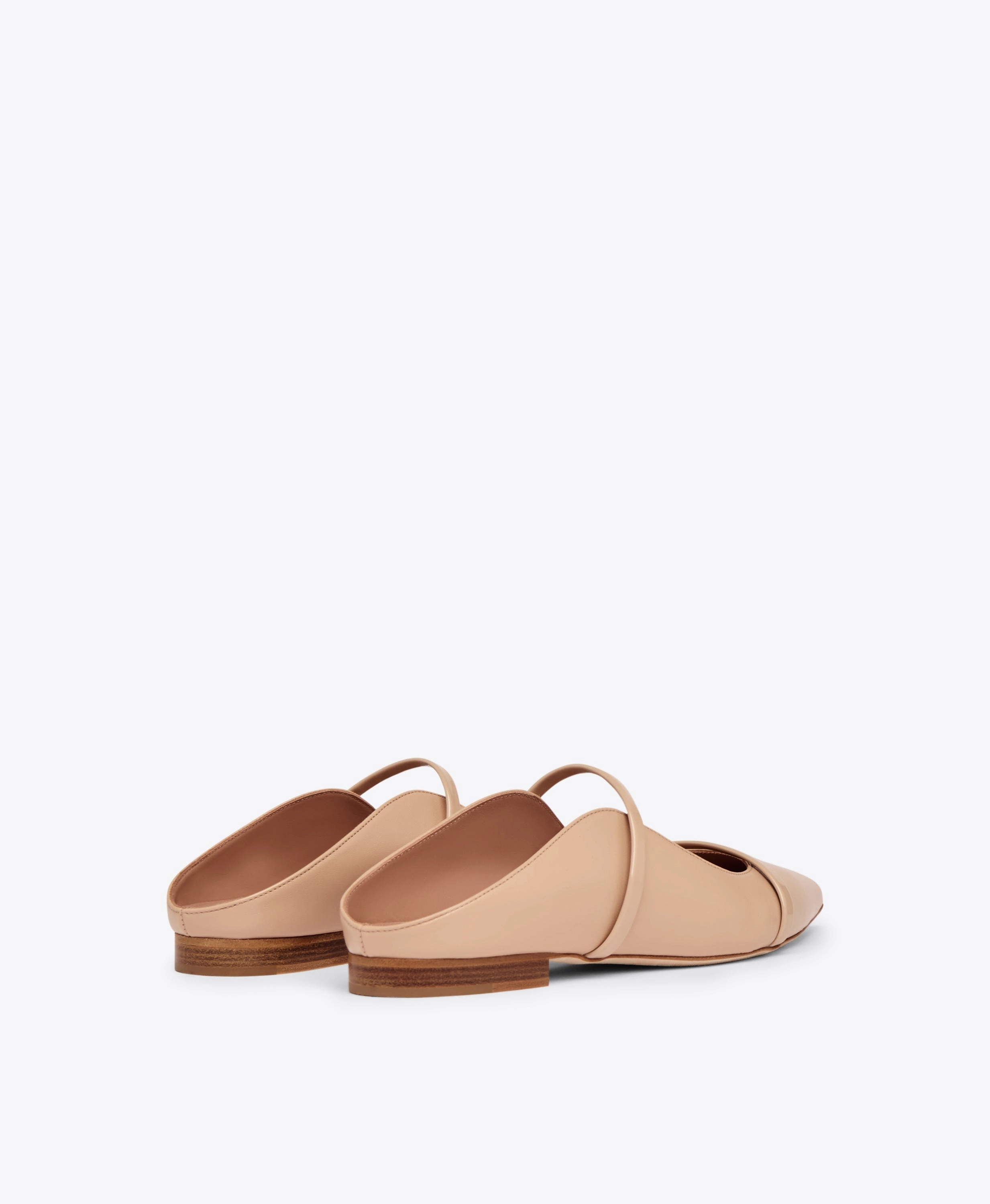 Maureen Buff Leather Flat Mules