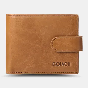 Men Bifold RFID Blocking Wallet Horizontal Large Capacity Multi-card Slot Card Holder Coin Purse Driver's License Wallet