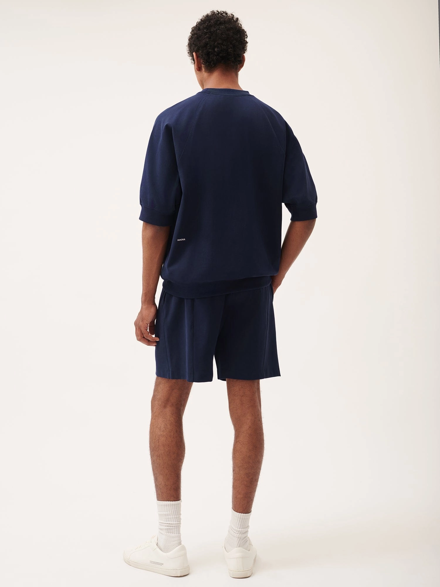 Mens DNA Double Jersey Panelled Shorts—navy