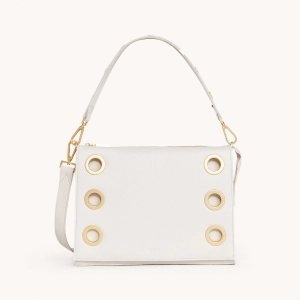 Montana Clutch | Calla Lily White/Brushed Gold | Lrg